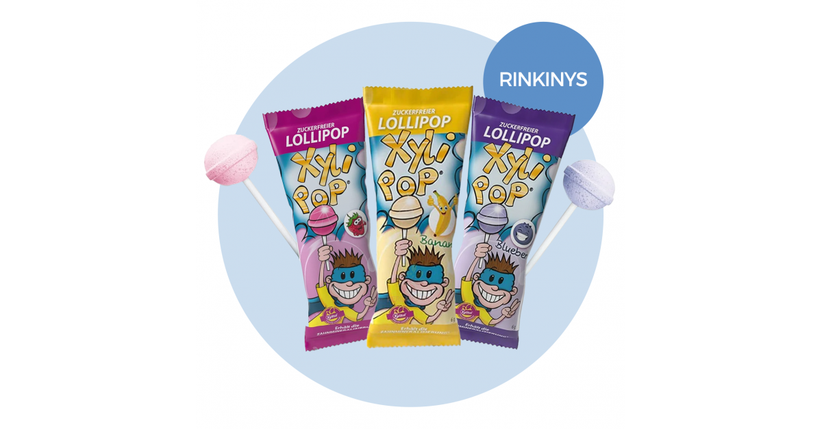 DentalCare XyliPOP ledinukų rinkinys, HAGER&WERKEN, Xylitol, 3 vnt