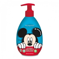 Šampūnas ir dušo želė Disney Classic Shampoo & Shower Gel "Friendship Power" Mickey, NATURAVERDE, 500 ml