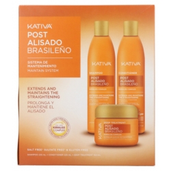 Plaukų priežūros rinkinys po tiesinimo KATIVA Post Brazilian Straightening Kit, 1 rink