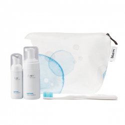 Burnos priežiūros rinkinys su deguonimi, BLUEM Aligner Care Essentials Kit su kosmetine, 1 rink
