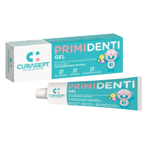Raminamasis dantenų gelis vaikams, CURASEPT Primi Denti, 20 ml (1)