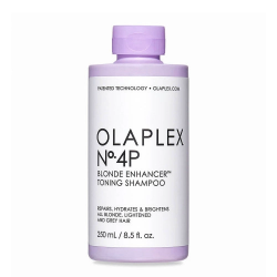 Tonuojantis ir plaukus stiprinantis šampūnas OLAPLEX No. 4-P Purple Shampoo, 250 ml