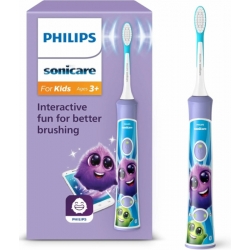 Elektrinis dantų šepetėlis vaikams PHILIPS Sonicare For Kids, HX6322/12, violetinės spalvos, 1 vnt