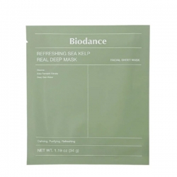 Gaivinanti hidrogelinė veido kaukė su jūros dumbliais BIODANCE Refreshing Sea Kelp Real Deep Mask, 1 vnt