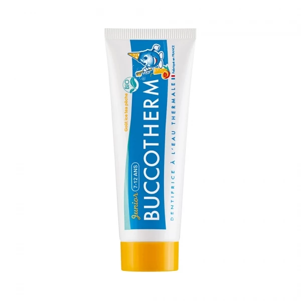 Dantų pasta BUCCOTHERM Junior Peach Iced Tea BIO