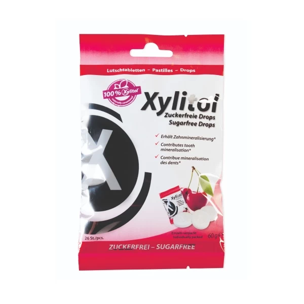 Xylitol pastilės su ksilitoliu, HAGER&WERKEN, vyšnių skonio, 26 vnt